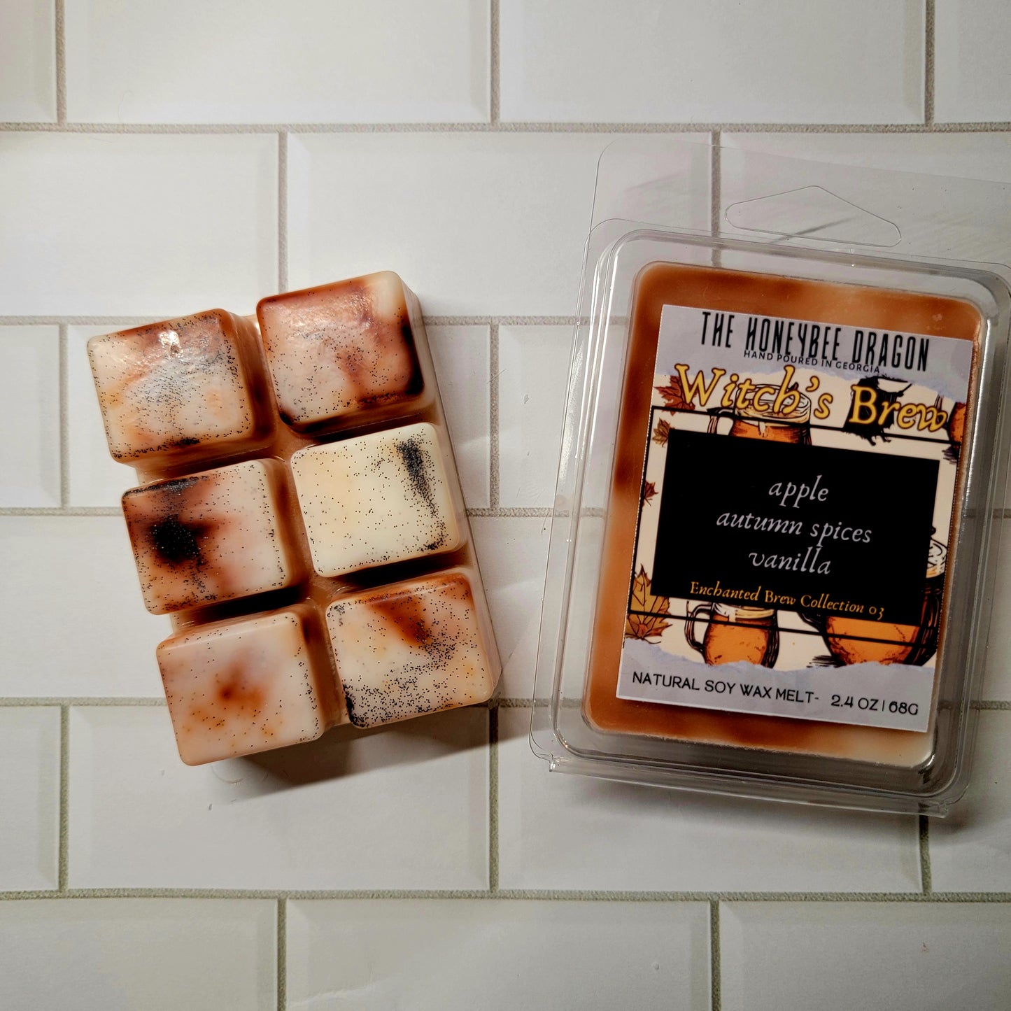 Witch's Brew Bookish Wax Melts | Apple, Autumn Spices & Vanilla | 2.4 oz Soy