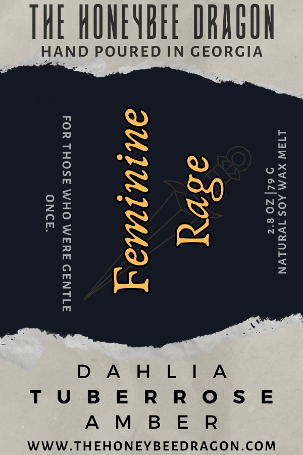 🖤 Feminine Rage | Dahlia, Tuberose & Amber | Dark Floral Power Candle