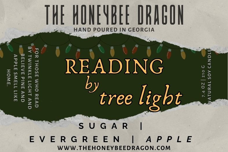 Reading by Tree Light Candle | Evergreen, Apple & Sugar | 100% Soy