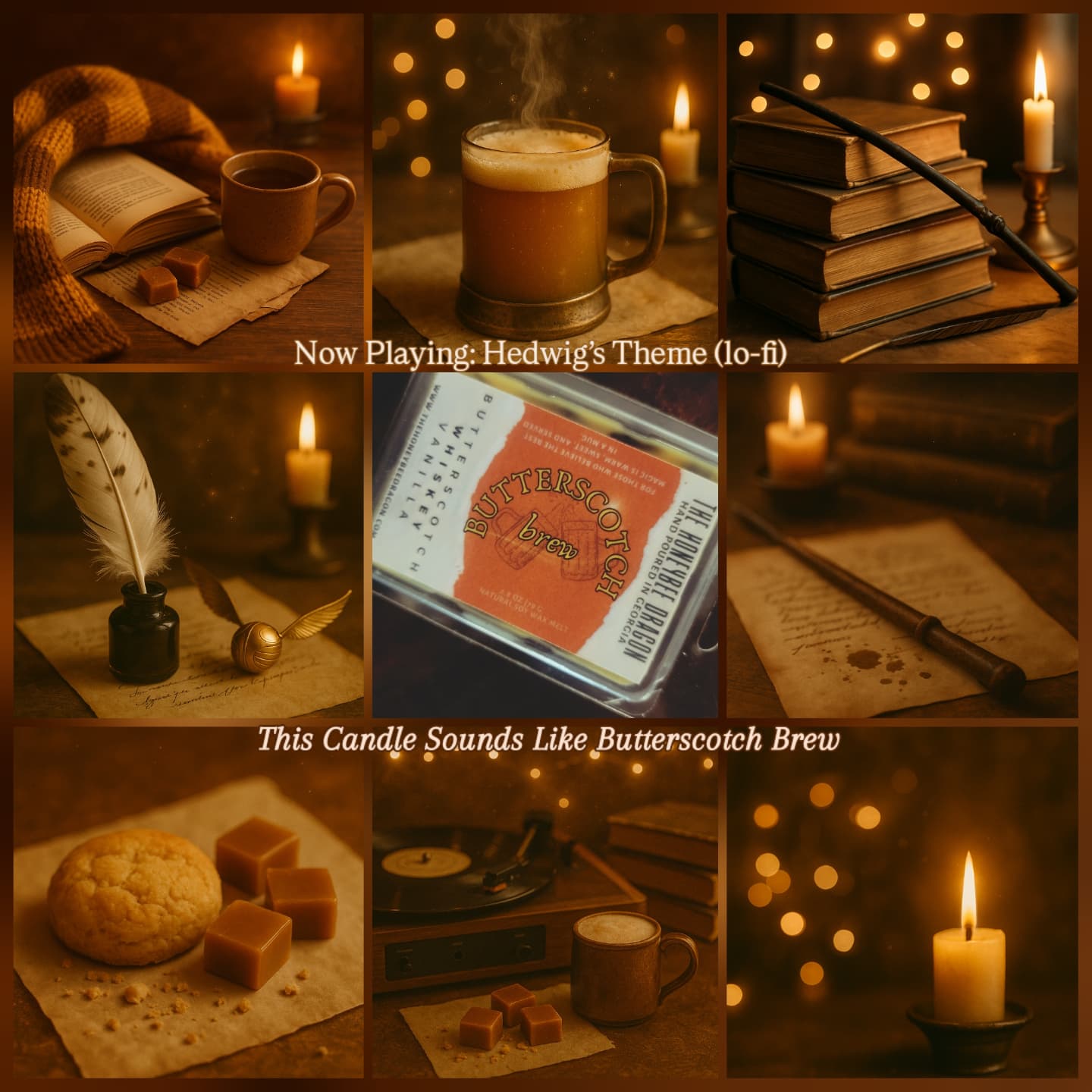 Butterscotch Brew Wax Melts | Wizarding Butterscotch & Vanilla | 2.4 oz Soy