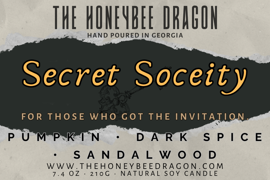 🗝️ Secret Society | Pumpkin, Dark Spice & Sandalwood | Autumn Magic Candle