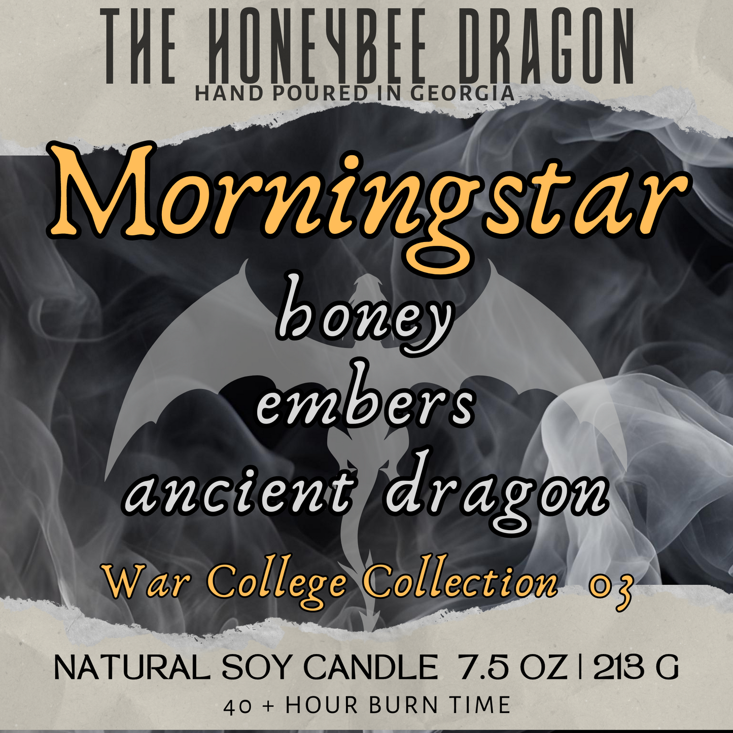 Morningstar Bookish Candle | Honey, Bergamot & Tobacco | 7.5 oz Soy