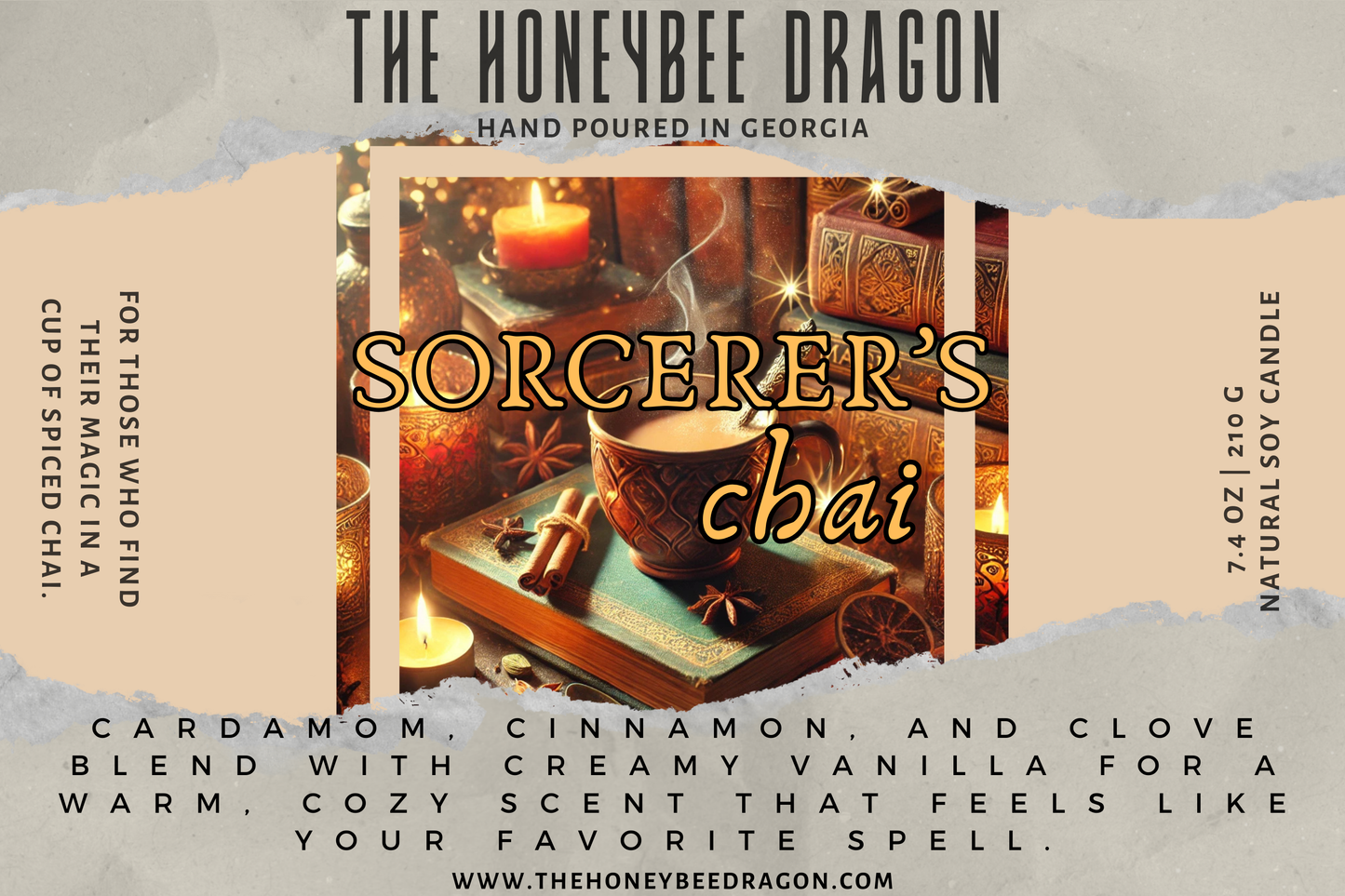 Sorcerer’s Chai Wax Melts | Cardamom, Chai Tea & Vanilla | 100% Soy