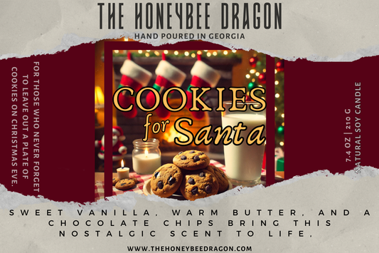 Cookies for Santa Bookish Candle | Chocolate Chip, Vanilla & Brown Sugar | 7.5 oz Soy