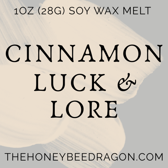 🌲 Cinnamon, Luck & Lore | Evergreen, Cinnamon & Soft Musk | Bookish Ritual Candle