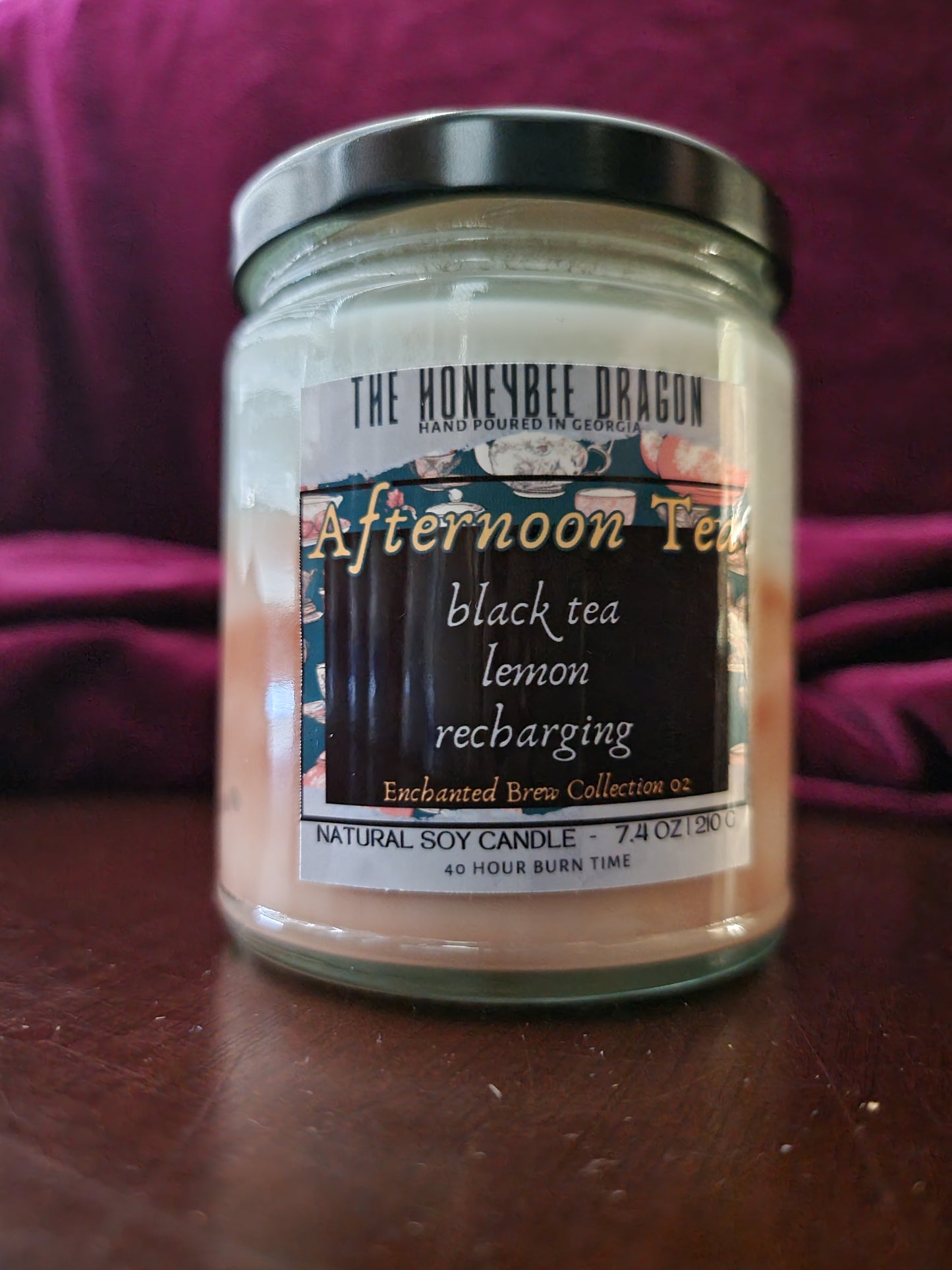 Afternoon Tea Bookish Candle | Bergamot, Black Tea & Lavender | 7.5 oz Soy