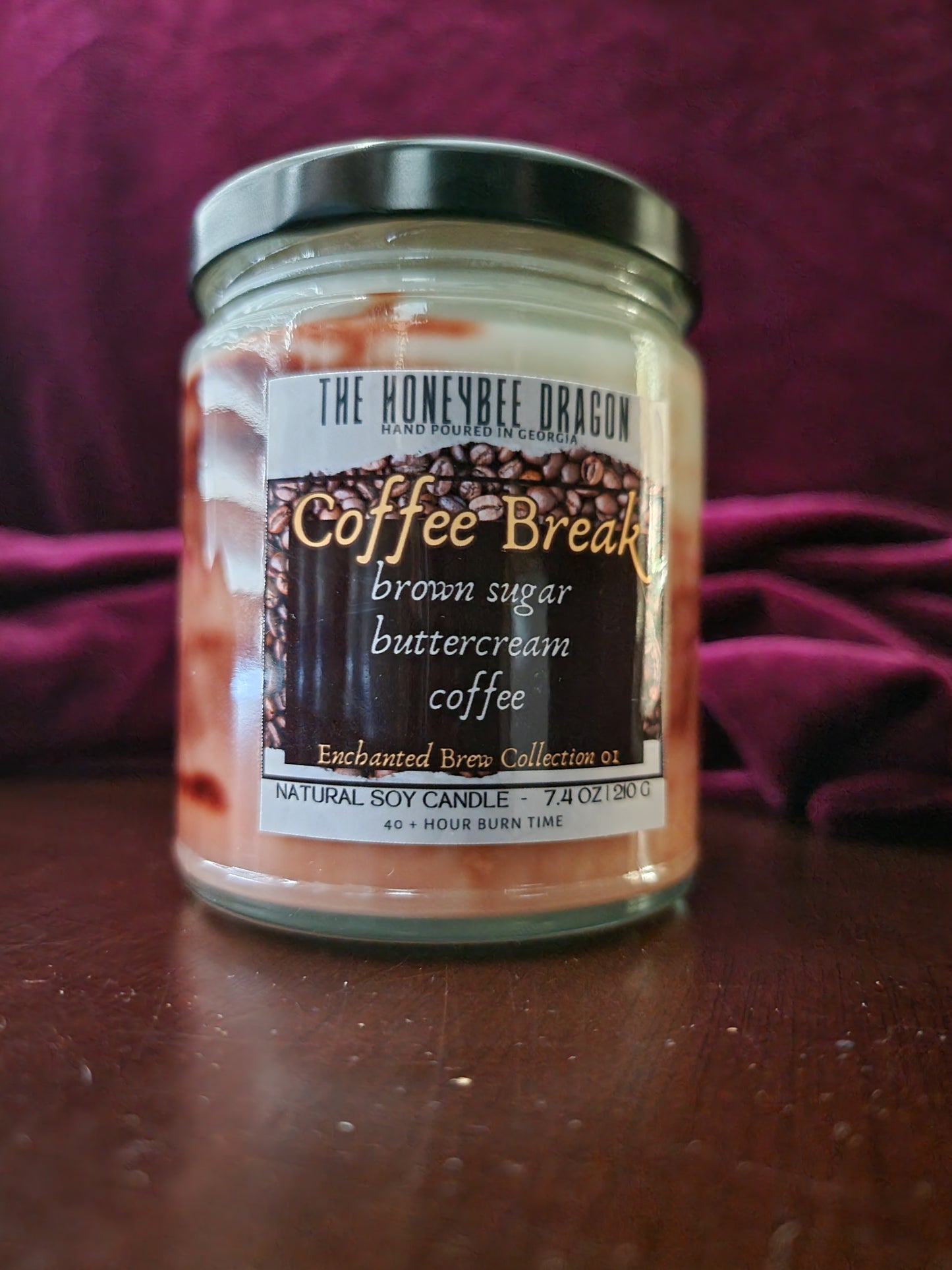 Coffee Break Bookish Candle | Caramel, Vanilla & Coffee | 7.4 oz Soy Candle