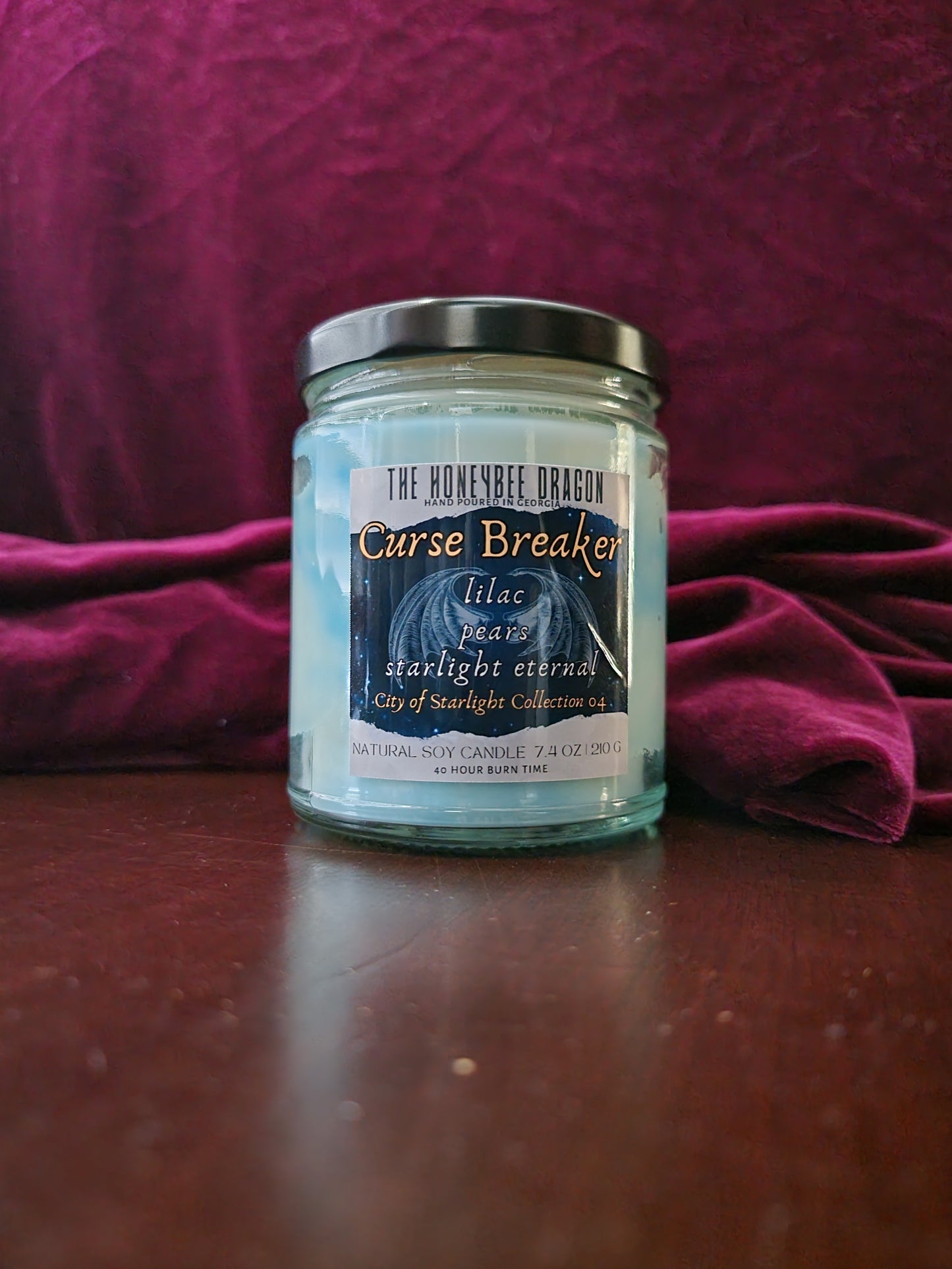 Cursebreaker Bookish Candle | Green Leaves, Pear & Lilac | 7.5 oz Soy