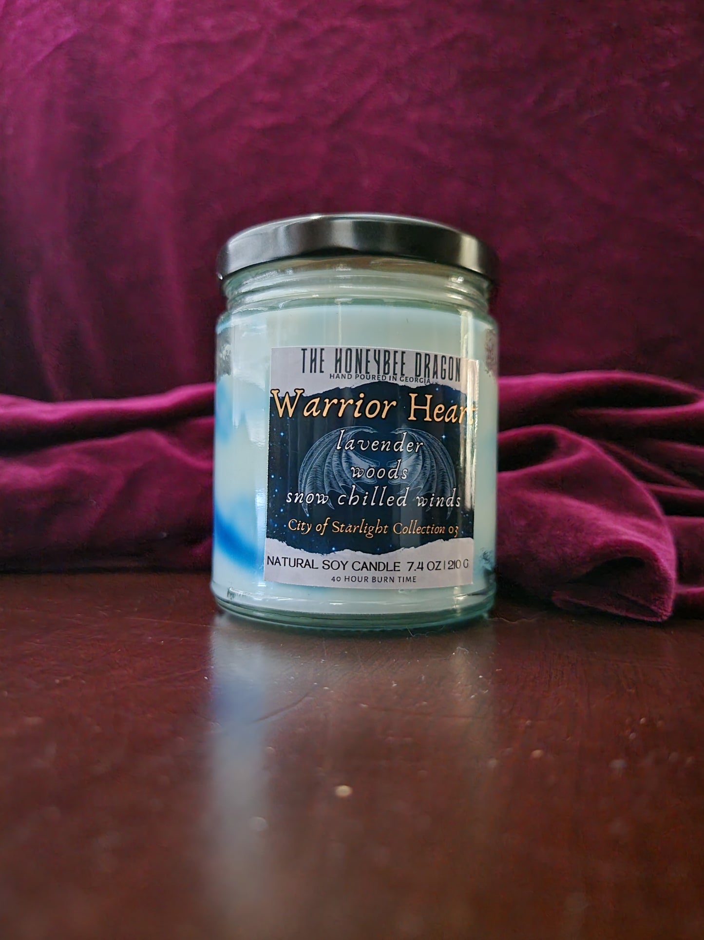 Warrior Heart Bookish Candle | Vanilla, Lavender & Smokey Musk | 7.5 oz Soy