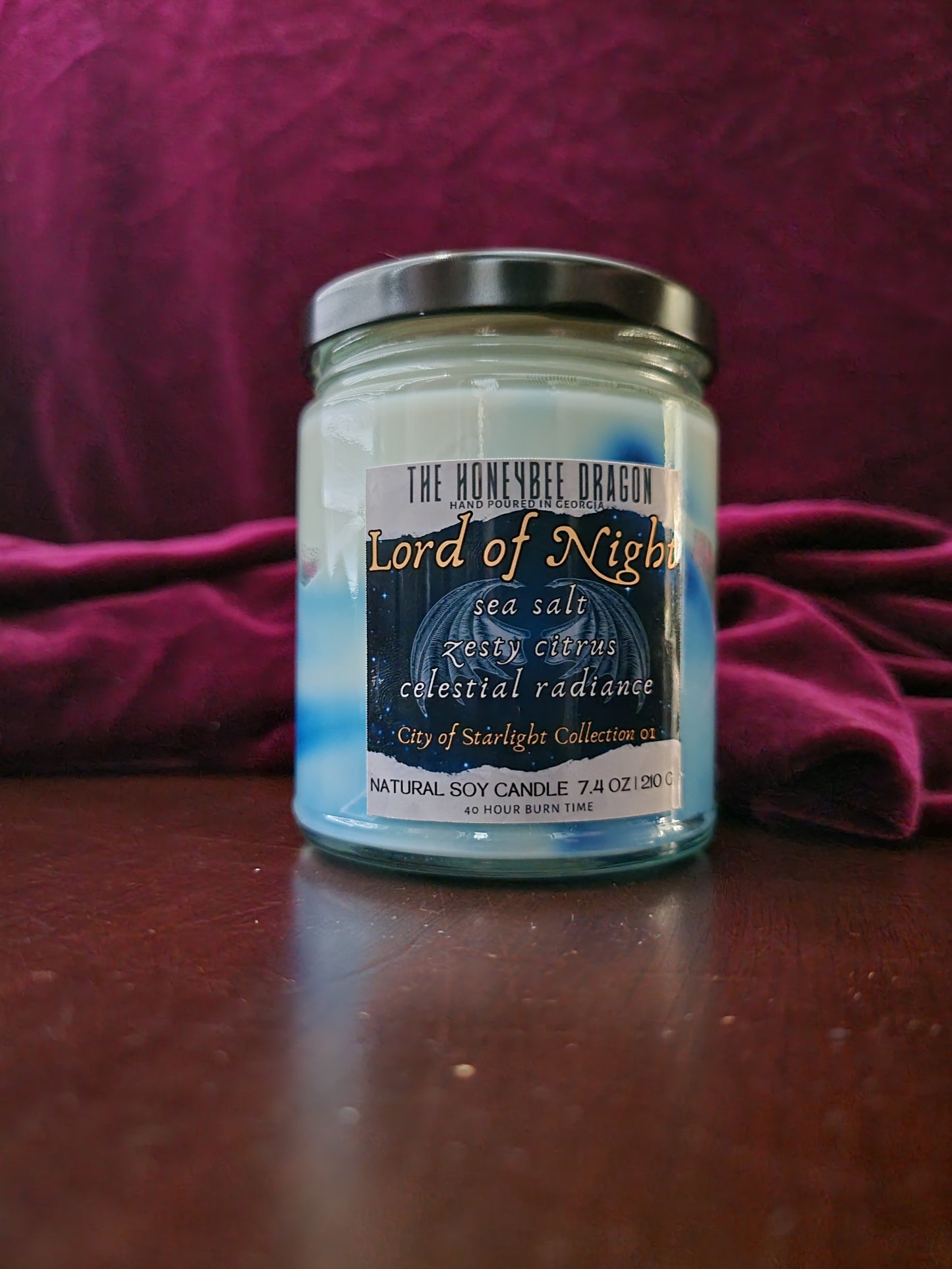 Lord of Night Bookish Candle | Orange Peel, Sea Salt & Amber | 7.5 oz Soy