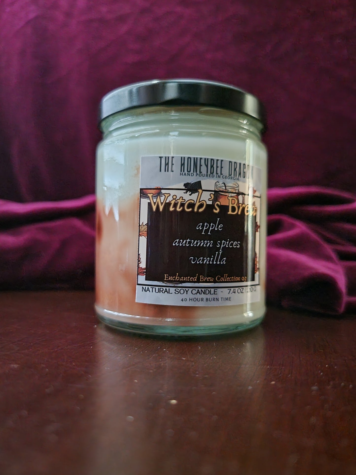 Witch's Brew Bookish Candle | Apple, Autumn Spices & Vanilla | 7.5 oz Soy