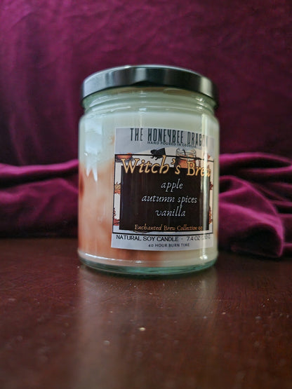 Witch's Brew Bookish Candle | Apple, Autumn Spices & Vanilla | 7.5 oz Soy