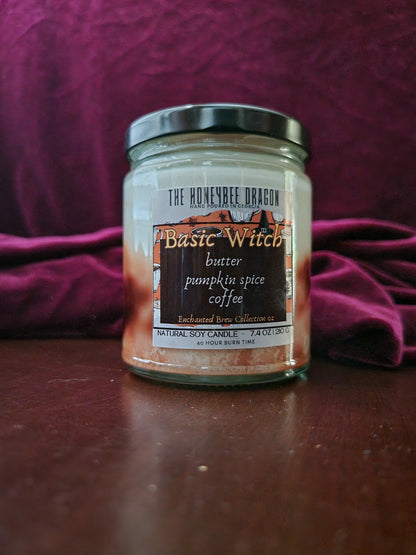 Basic Witch Candle | Pumpkin Spice & Coffee | 7.5 oz Soy