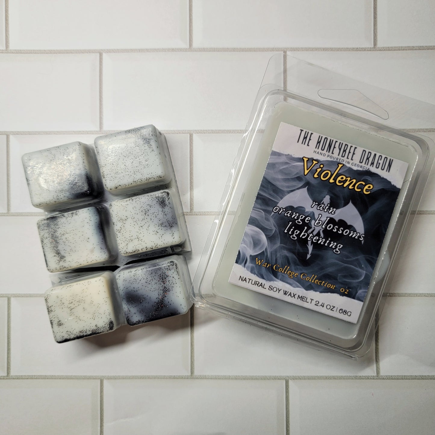 Violence Bookish Wax Melts | Orange Blossom & Petrichor | 2.4 oz Soy