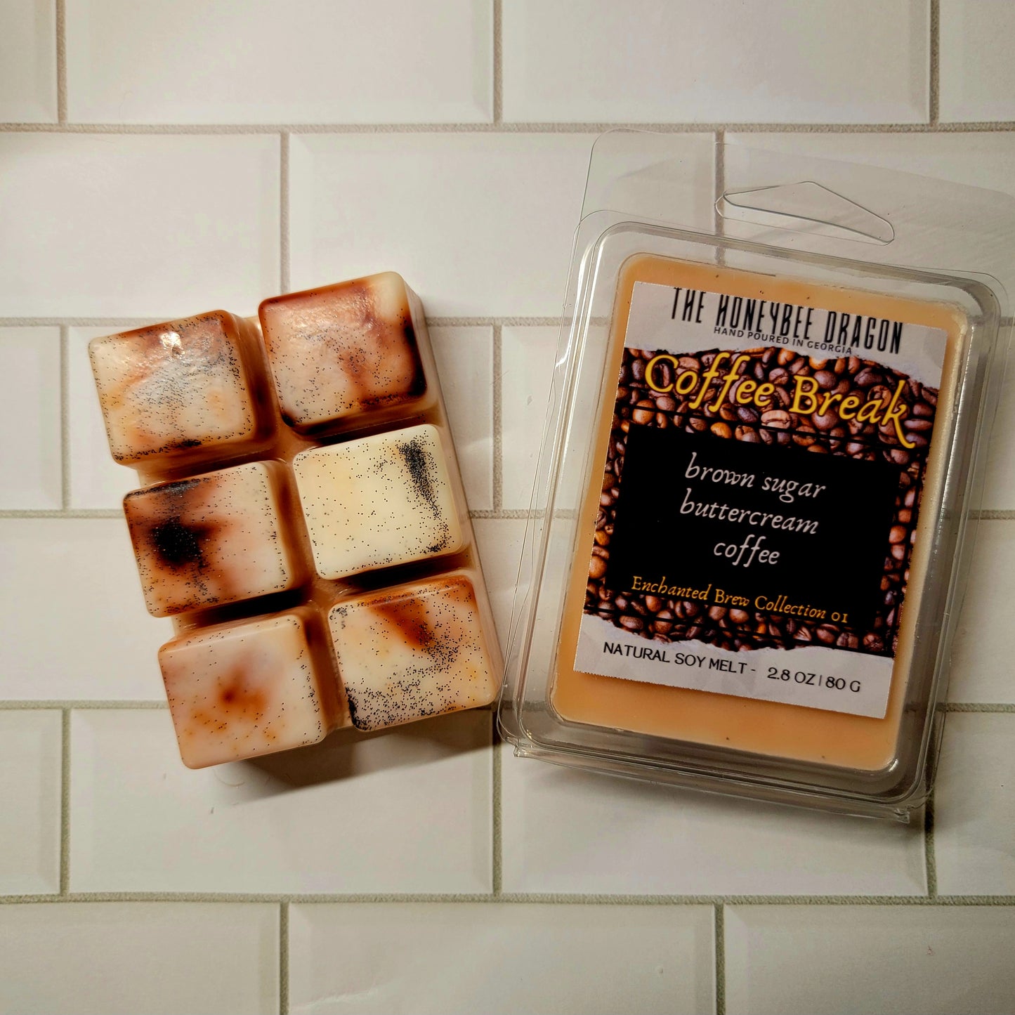 Coffee Break Bookish Wax Melts | Brown Sugar, Buttercream & Coffee | 2.4 oz Soy