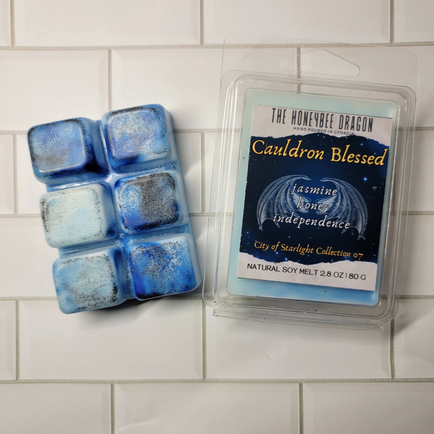 Cauldron Blessed Bookish Wax Melts | Spun Sugar, Peach Tea & Honey | 2.4 oz Soy