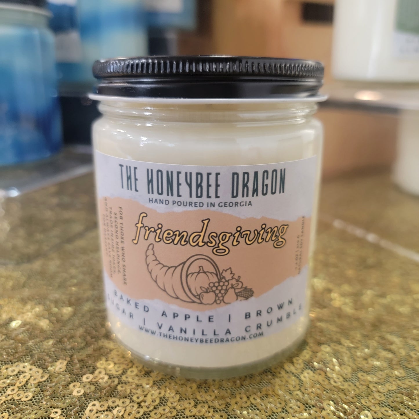 🥧 Friendsgiving | Baked Apple, Brown Sugar & Vanilla Crumble | Cozy Dessert Candle