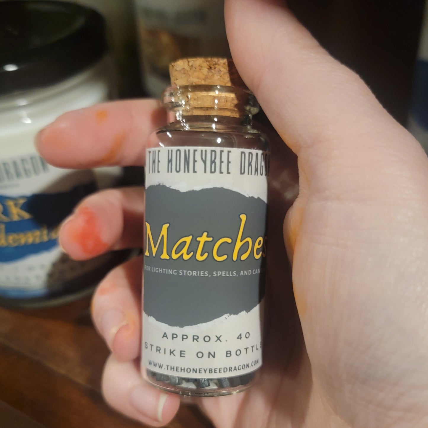 Strike on bottle matches