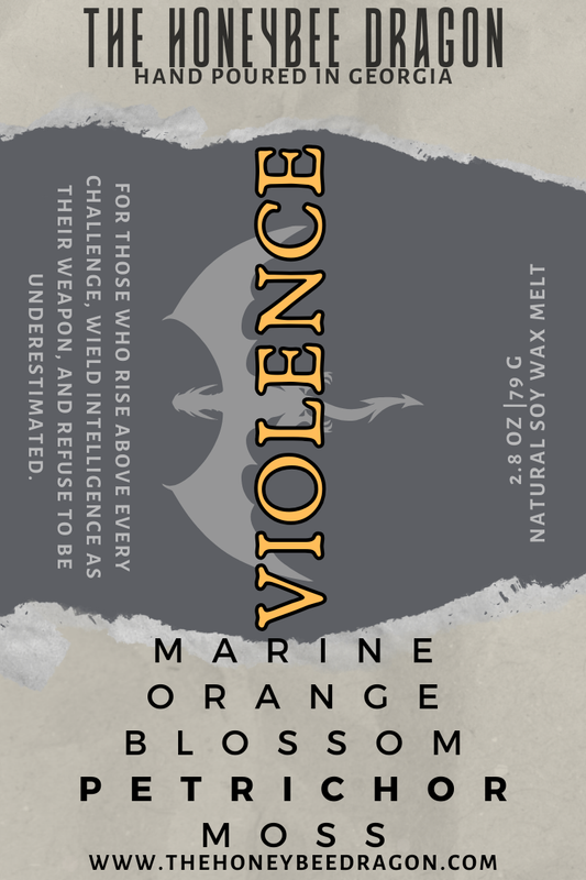 Violence Bookish Wax Melts | Orange Blossom & Petrichor | 2.4 oz Soy