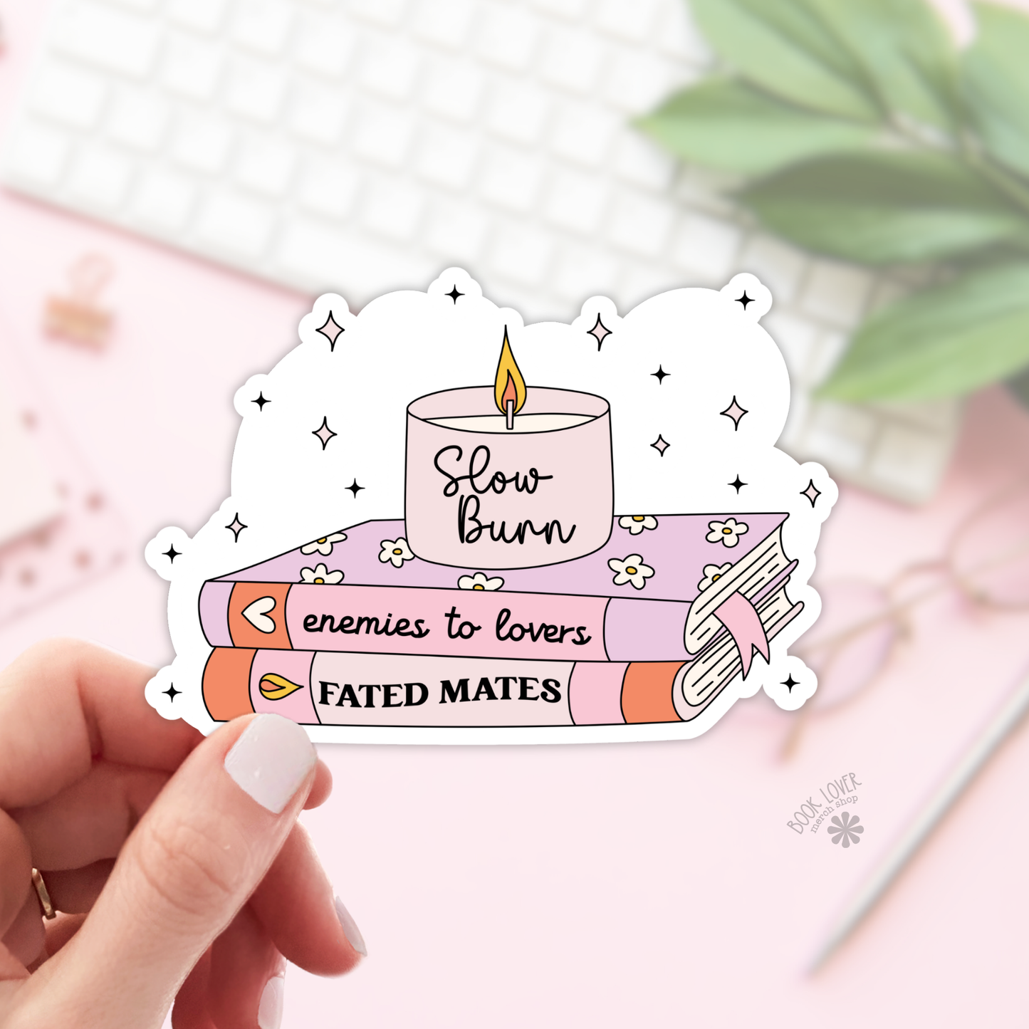 Slow Burn Sticker | Enemies to Lovers & Fated Mates | Matte Bookish Sticker | 2''