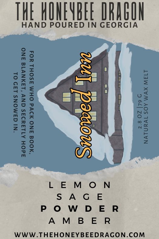 ⛰️Snowed Inn | Lemon, Sage & Amber | Cozy Winter Bookish Candle