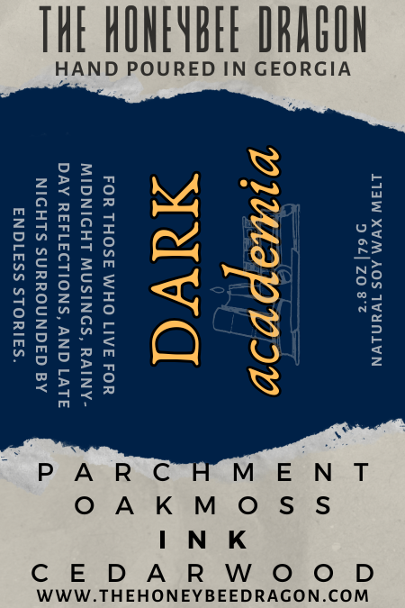 🖋 Dark Academia | Parchment, Oakmoss, Ink & Cedarwood | Scholarly & Mysterious Candle