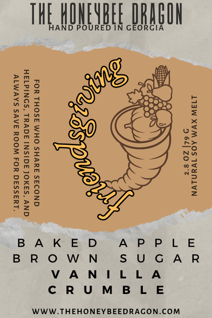 🥧 Friendsgiving | Baked Apple, Brown Sugar & Vanilla Crumble | Cozy Dessert Candle