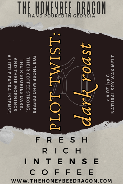 ☕ Plot Twist: Dark Roast | Fresh, Rich, Intense Coffee | Limited Run Candle