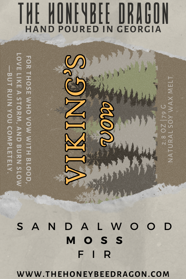 ⚔️ Viking’s Vow | Sandalwood, Moss & Fir Needle | Earthy Fantasy Candle