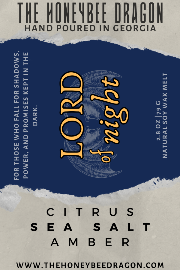 🌙 Lord of Night | Citrus, Sea Salt & Amber | Dark Fae Ocean-Air Candle