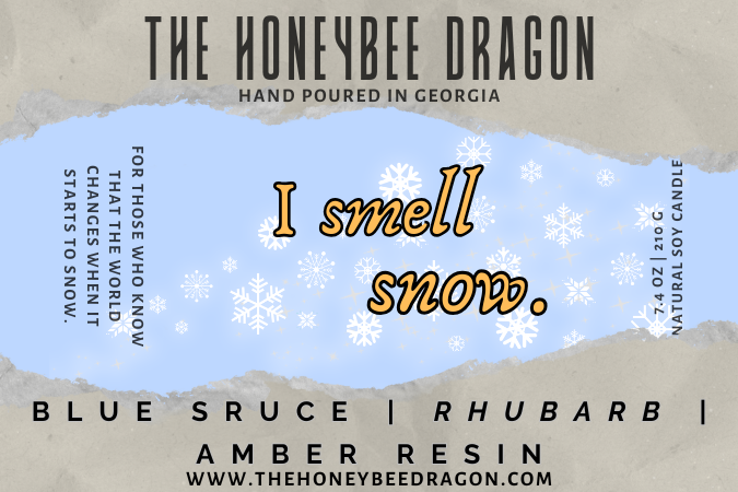 ❄️ I Smell Snow | Blue Spruce, Rhubarb & Amber Resin | Winter Magic Candle