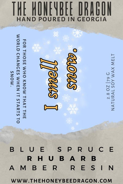 ❄️ I Smell Snow | Blue Spruce, Rhubarb & Amber Resin | Winter Magic Candle