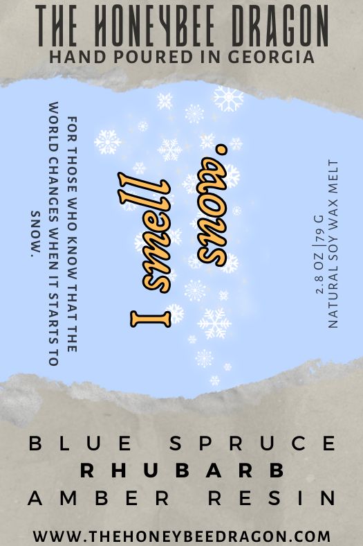 I Smell Snow Wax Melts | Spruce, Rhubarb & Amber | 100% Soy