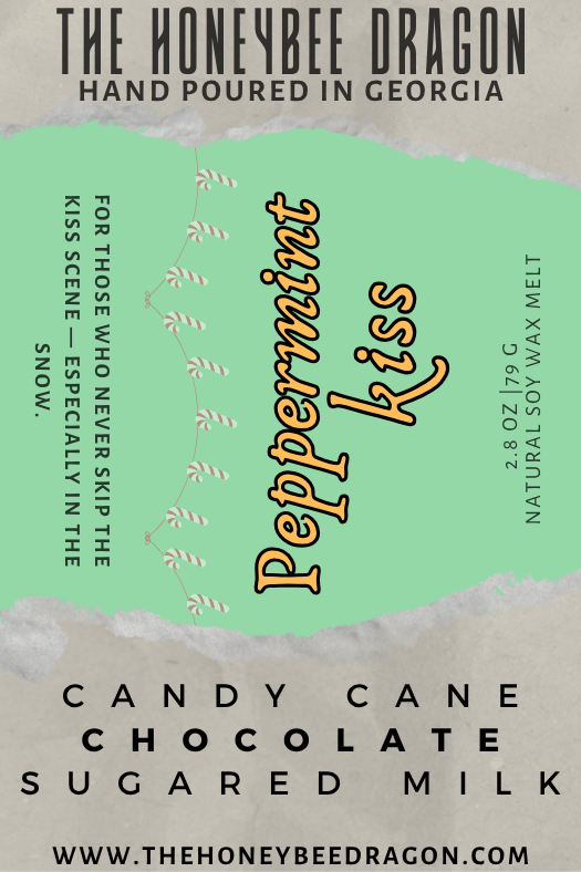 💋 Peppermint Kiss | Candy Cane, Chocolate & Sugared Milk | Holiday Romance Candle
