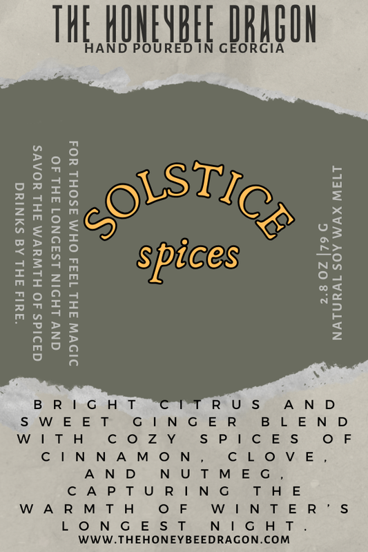 Solstice Spices Wax Melts | Orange, ginger & Vanilla | 100% Soy