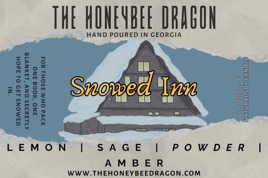 Snowed Inn Candle | Lemon, Sage, Powder, Amber | 7.5 oz Soy
