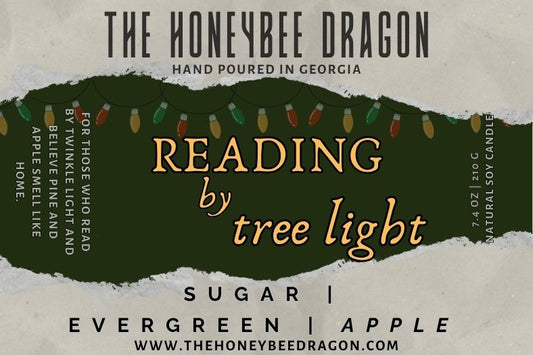 Reading by Tree Light Candle | Evergreen, Apple & Sugar | 100% Soy