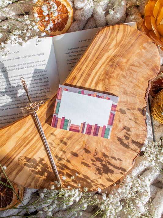 Cozy Bookshelf Sticky Notes