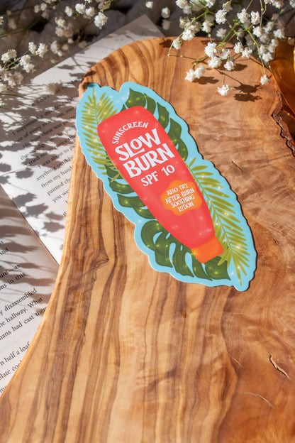 Romance Trope Slow Burn Sunscreen Die-Cut Bookmark