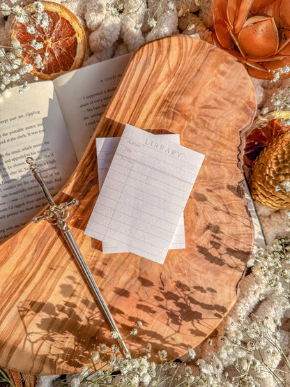 Library Card Sticky Notes