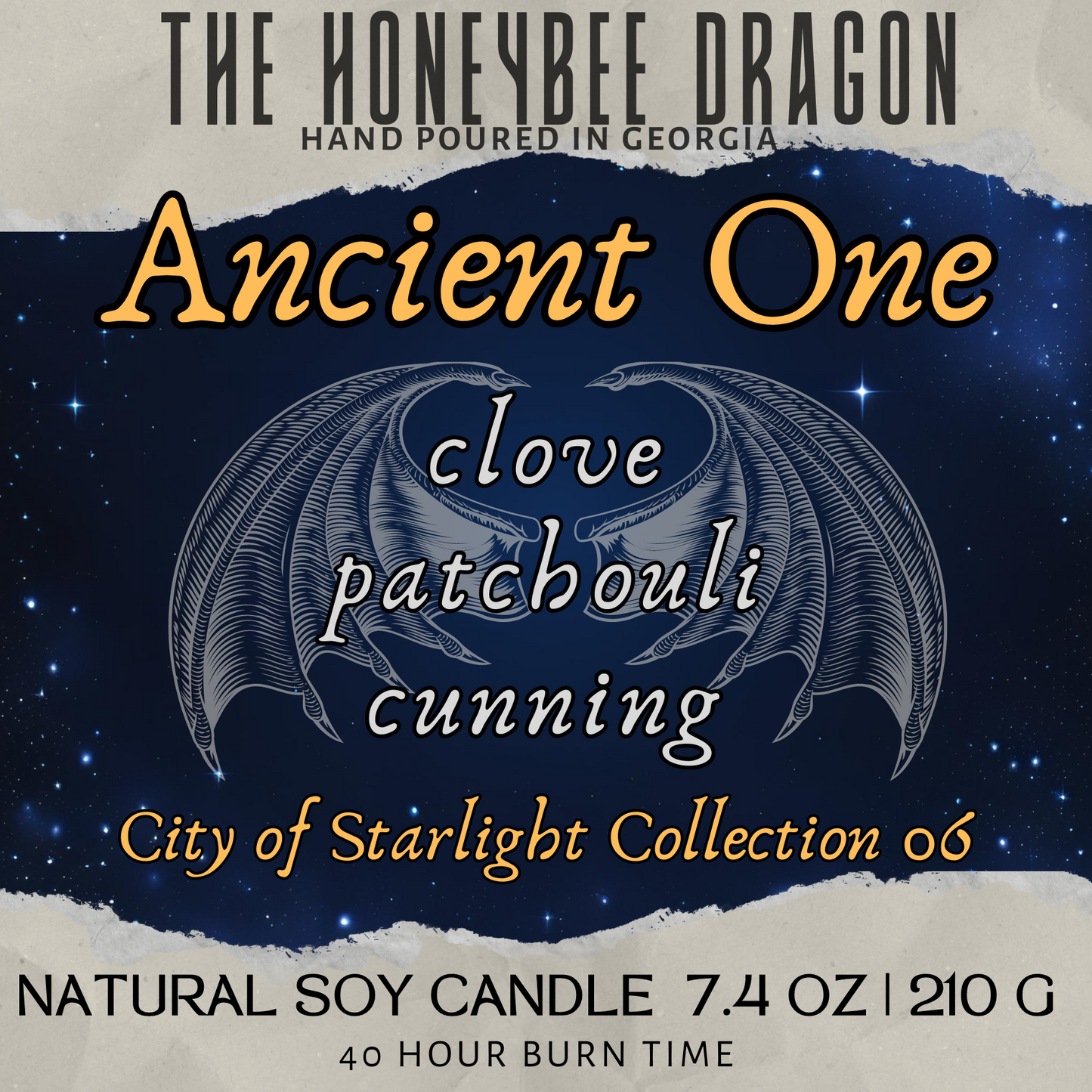 Ancient One Bookish Candle | Clove, Mandarin & Patchouli | 7.5 oz Soy