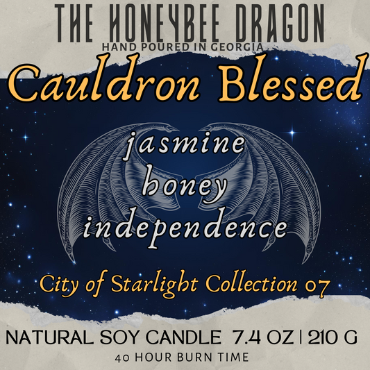 Cauldron Blessed Bookish Wax Melts | Spun Sugar, Peach Tea & Honey | 2.4 oz Soy