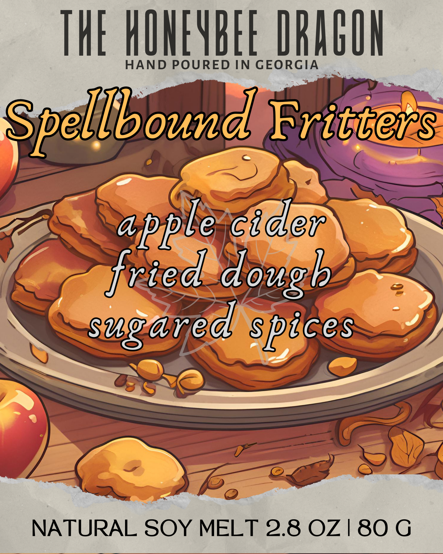 Spellbound Fritters Wax Melts | Apple Cider, Fried Dough & Sugared Spices | 2.4 oz Soy