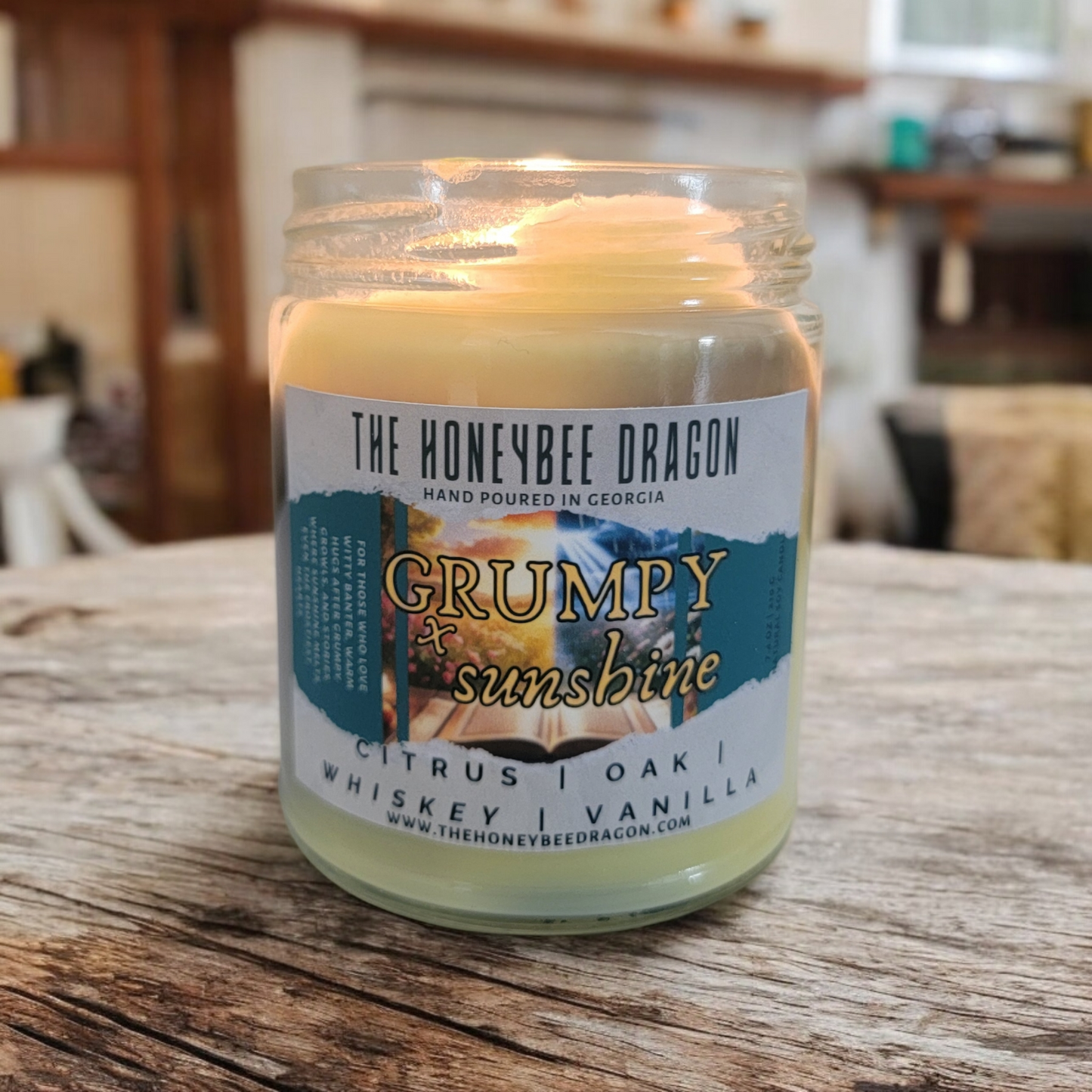 Grumpy Sunshine Candle | Citrus, Oak, & Smokey Vanilla | 7.5 oz Soy