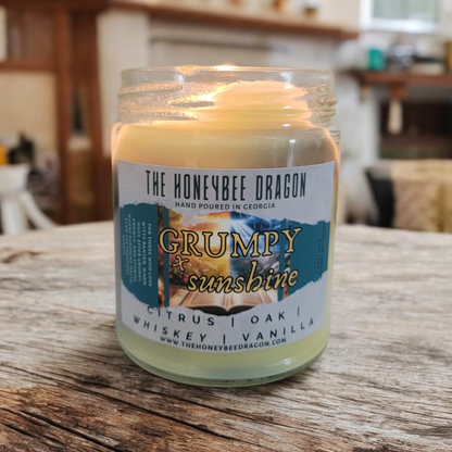☀️ Grumpy x Sunshine | Citrus, Oak, Whiskey & Vanilla | Opposites-Attract Candle