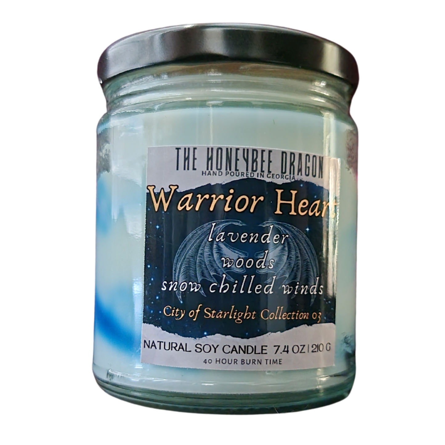 Warrior Heart Bookish Candle | Vanilla, Lavender & Smokey Musk | 7.5 oz Soy