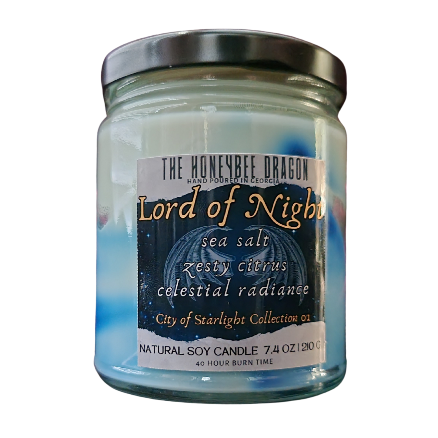 Lord of Night Bookish Candle | Orange Peel, Sea Salt & Amber | 7.5 oz Soy