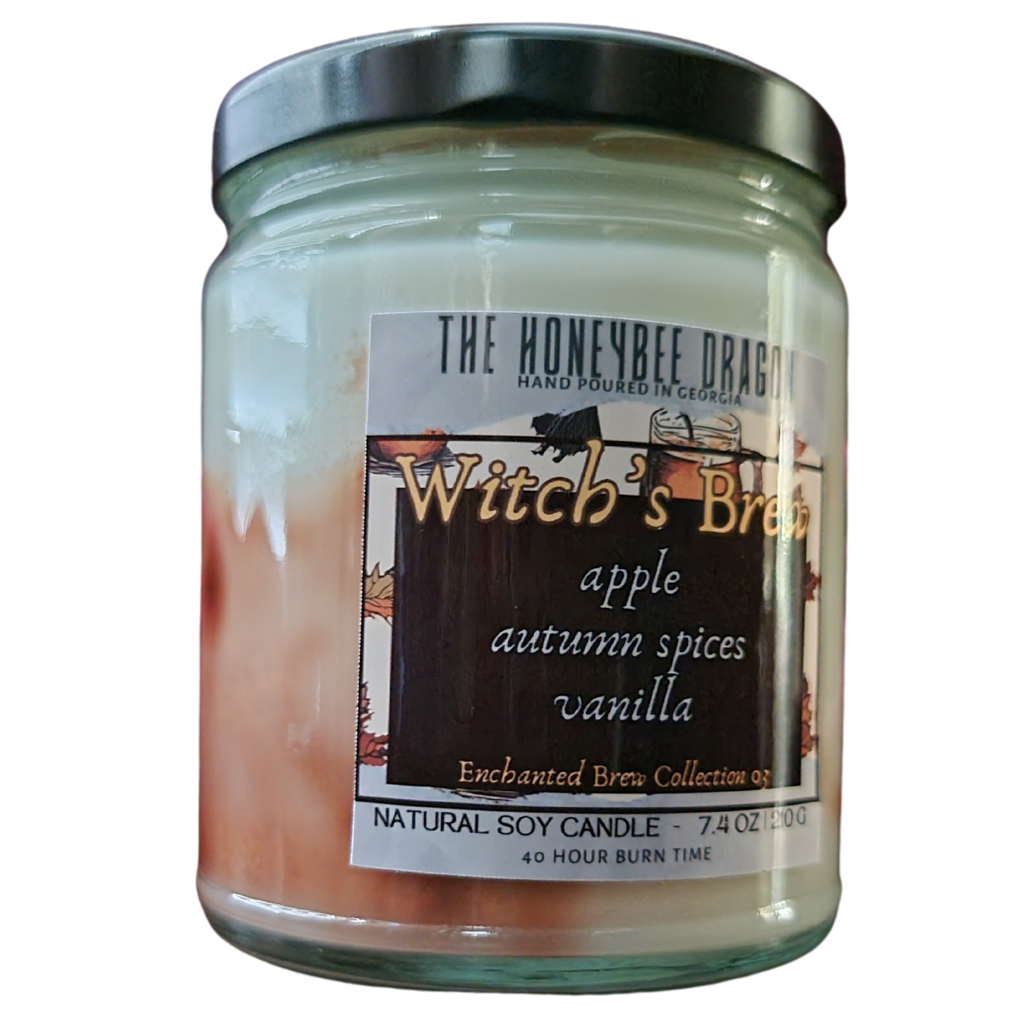 Witch's Brew Bookish Candle | Apple, Autumn Spices & Vanilla | 7.5 oz Soy