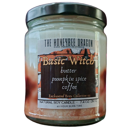 Basic Witch Candle | Pumpkin Spice & Coffee | 7.5 oz Soy