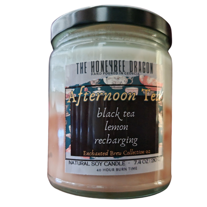 🌿 Tea + TBR | Bergamot, Lemon & Black Tea | Cozy Reading Candle